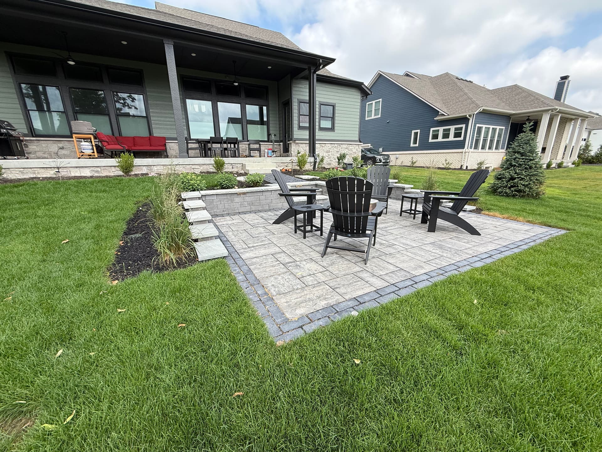 Backyard Paver Patio Built for Gatherings in Fishers image