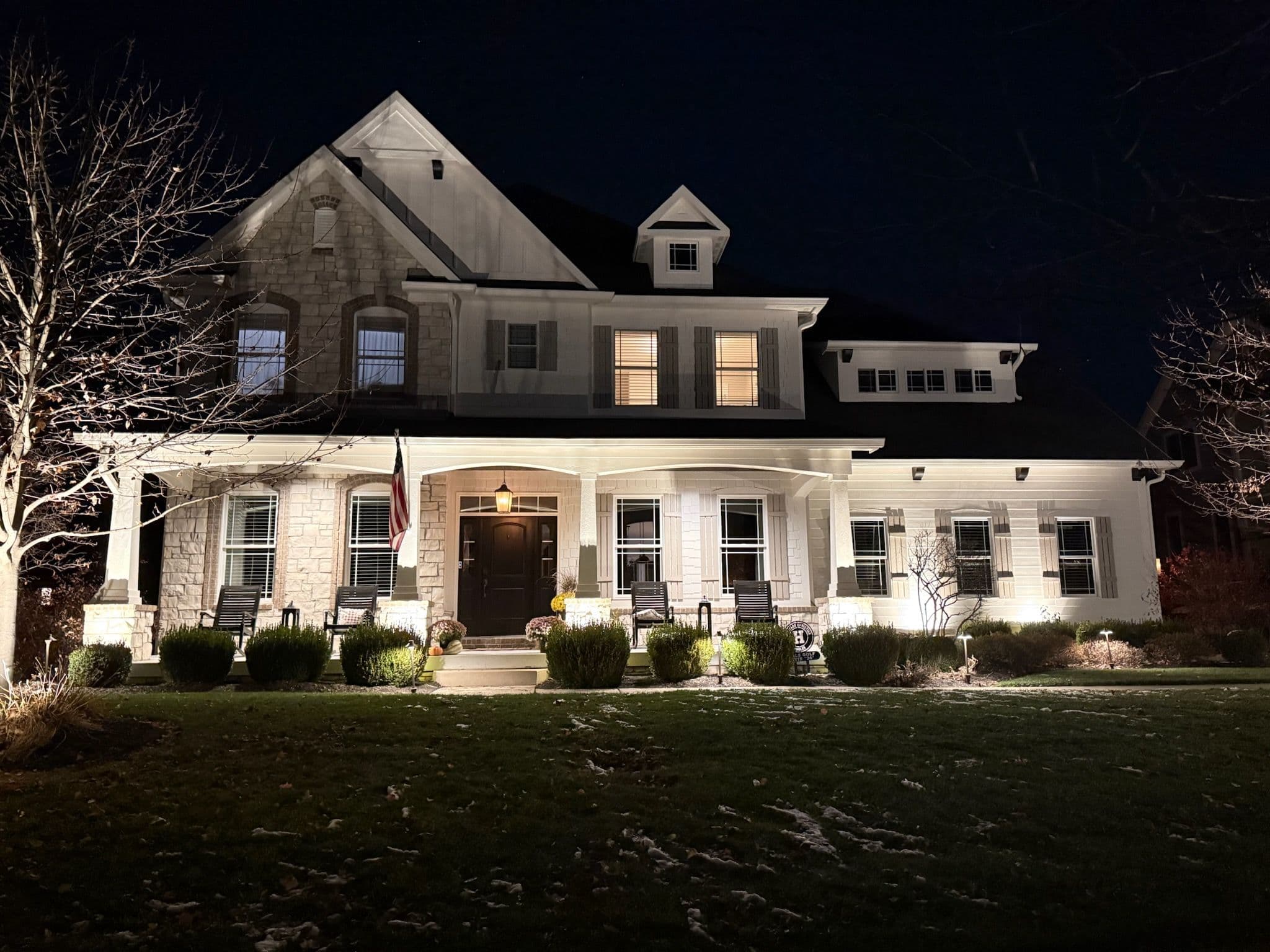 Project Fishers Home Transformed with Brilliant Landscape Lighting image