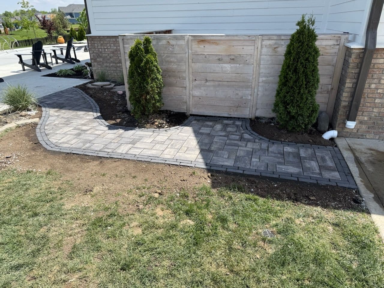 Project Elegant Gray Paver Walkway Installation in Fishers image