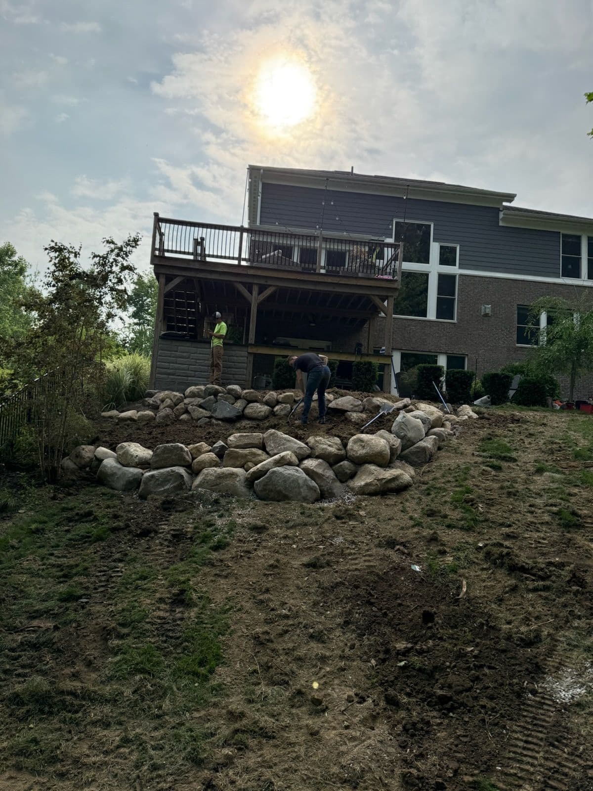 Innovative Retaining Wall Installation in Fishers image