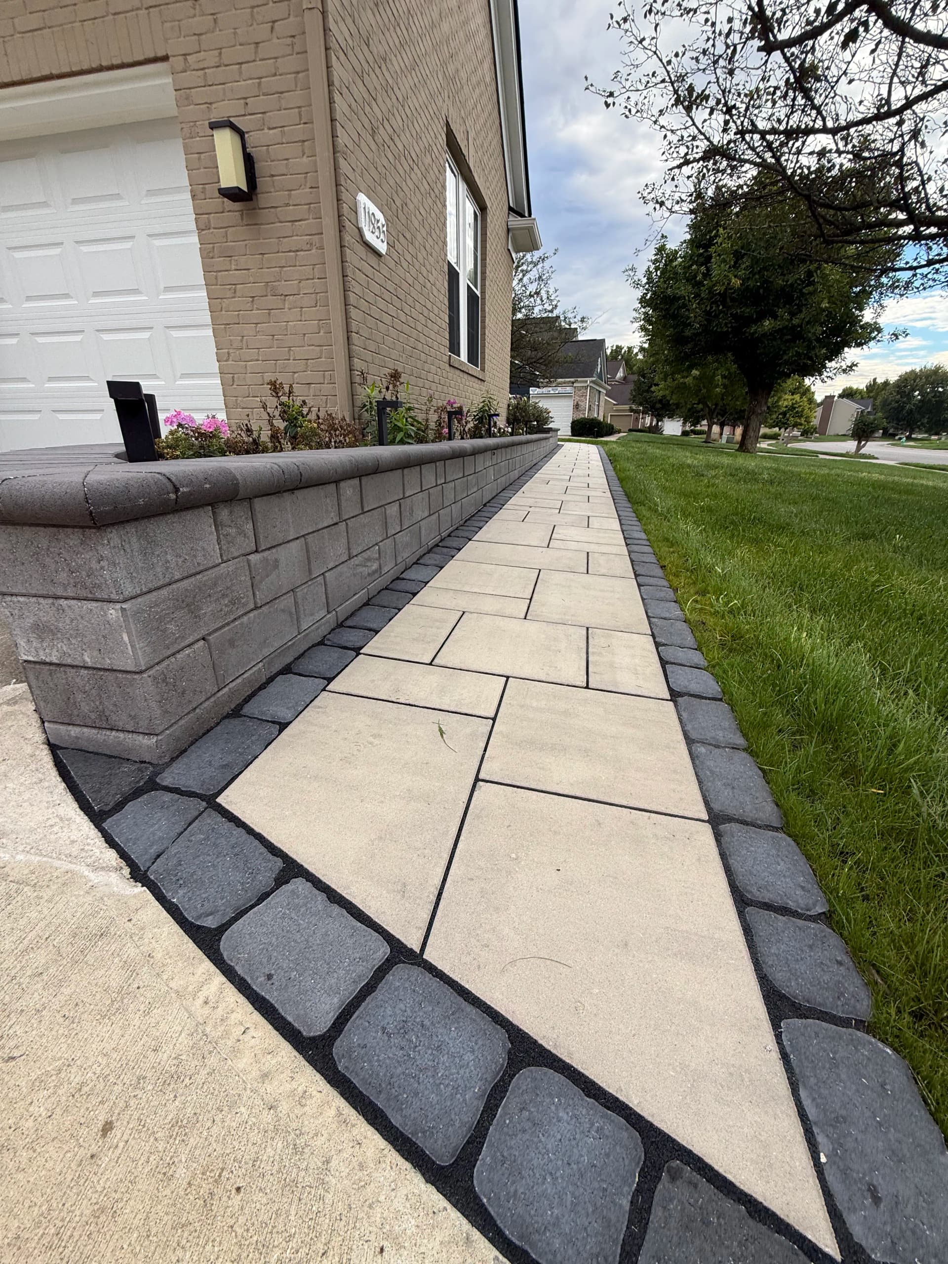 Paver Walkway and Garden Wall Upgrade in Fishers image